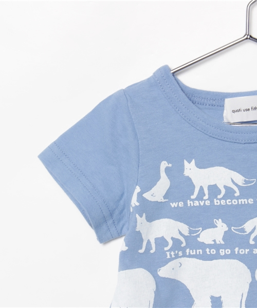 quoti use fith（クゥオティ　ユース　フィス）の「FOREST　半袖Tシャツ（Tシャツ/カットソー・キッズ・ホワイト/ブルー/チャコールグレー/カーキ・100/80/90/110）」の7枚目の写真