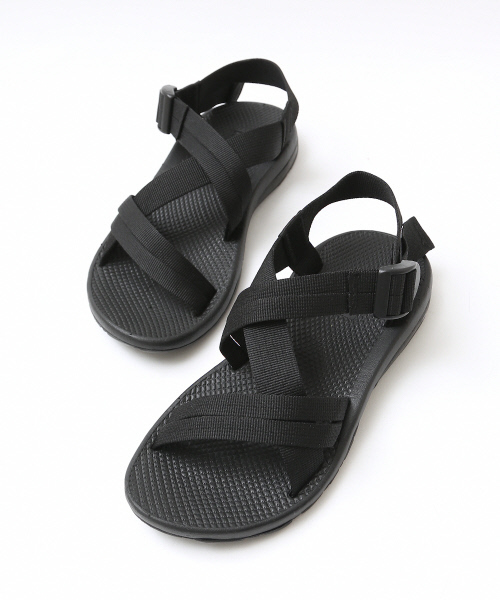 MYSELF ABAHOUSE（マイセルフアバハウス）の「【BONNARUE BONNARUE】スポーツフラットサンダル （サンダル・レディース・ブラック/ホワイト/ネイビー・36/37/38）」の2枚目の写真