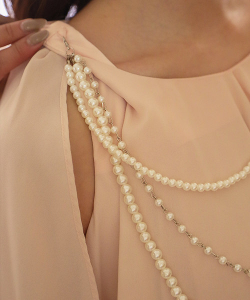 PourVous（プールヴー）の「結婚式 ワンピースドレス ミニ丈 とノースリーブバイカラー 大きいサイズ フォーマル オケージョンドレス お呼ばれ 二次会 成人式 同窓会 謝恩会 20代 30代（ドレス・レディース・ベージュ/ミント/ピンク/ネイビー・XL/L/S/M/XXL/4L）」の9枚目の写真