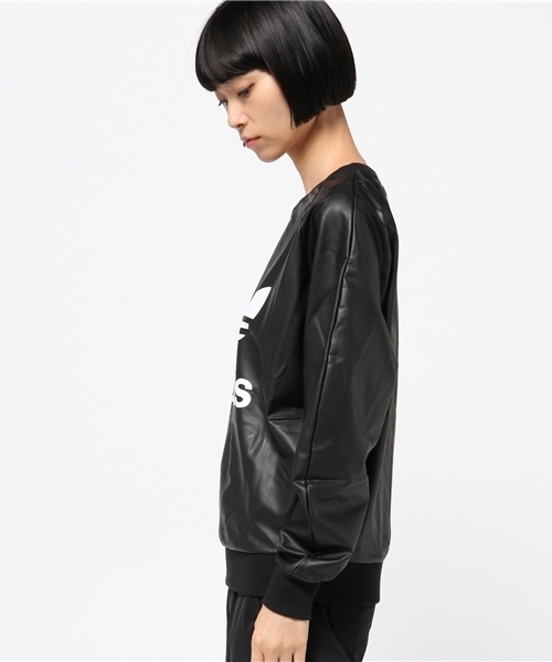 adidas（アディダス）の「オリジナルス スウェット [WHITENOIZE TREFOIL SWEATSHIRT]（スウェット・レディース・ブラック・MEDIUM/SMALL/XX-LARGE/LARGE/X-SMALL/XXX-LARGE）」の3枚目の写真