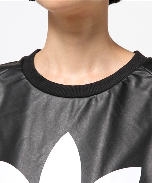 adidas（アディダス）の「オリジナルス スウェット [WHITENOIZE TREFOIL SWEATSHIRT]（スウェット・レディース・ブラック・MEDIUM/SMALL/XX-LARGE/LARGE/X-SMALL/XXX-LARGE）」の5枚目の写真