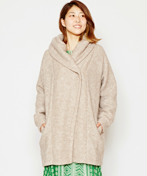 チャイハネ（チャイハネ）の「【チャイハネ】yul アクリルフワルコート（その他アウター・レディース・グレー/ベージュ/ネイビー・FREE）」の3枚目の写真