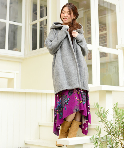 チャイハネ（チャイハネ）の「【チャイハネ】yul アクリルフワルコート（その他アウター・レディース・グレー/ベージュ/ネイビー・FREE）」の5枚目の写真