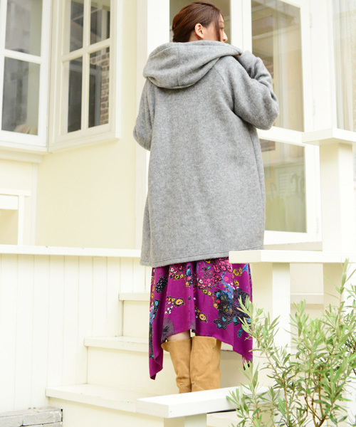 チャイハネ（チャイハネ）の「【チャイハネ】yul アクリルフワルコート（その他アウター・レディース・グレー/ベージュ/ネイビー・FREE）」の6枚目の写真