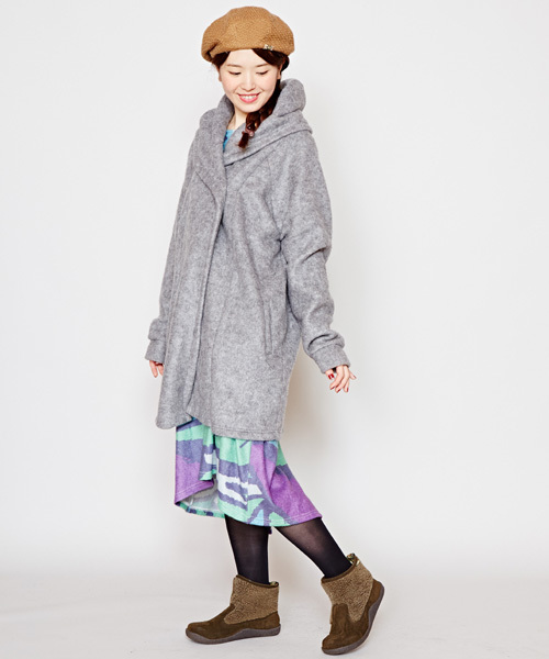 チャイハネ（チャイハネ）の「【チャイハネ】yul アクリルフワルコート（その他アウター・レディース・グレー/ベージュ/ネイビー・FREE）」の7枚目の写真