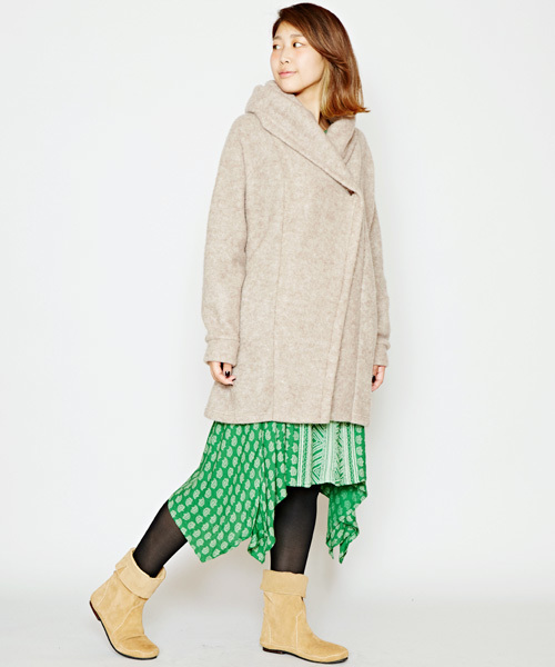 チャイハネ（チャイハネ）の「【チャイハネ】yul アクリルフワルコート（その他アウター・レディース・グレー/ベージュ/ネイビー・FREE）」の9枚目の写真