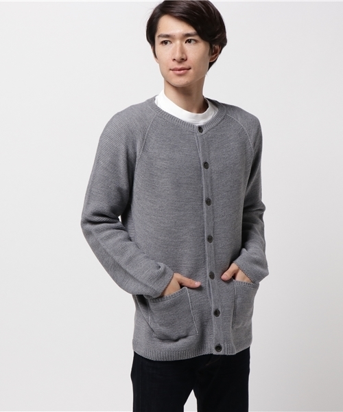 GLOSTER(グロスター)の「ホールガーメントガーター カーディガン(カーディガン/ボレロ・メンズ・ベージュ/グレー・M/L)」の1枚目の写真