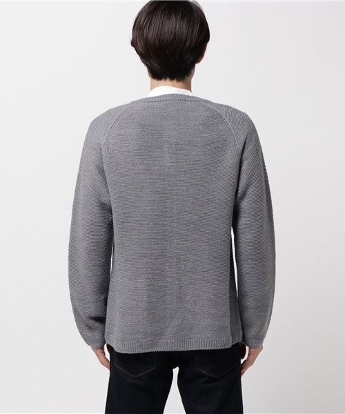 GLOSTER(グロスター)の「ホールガーメントガーター カーディガン(カーディガン/ボレロ・メンズ・ベージュ/グレー・M/L)」の4枚目の写真