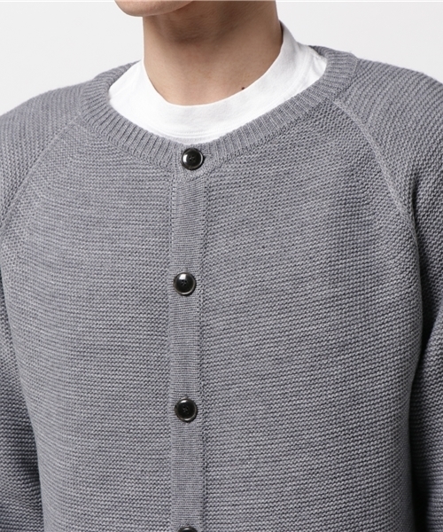 GLOSTER(グロスター)の「ホールガーメントガーター カーディガン(カーディガン/ボレロ・メンズ・ベージュ/グレー・M/L)」の6枚目の写真