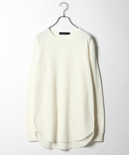 RAGEBLUE(レイジブルー)の「【抗菌防臭】ワッフルロングカットソー/748209(Tシャツ/カットソー・メンズ・オフホワイト/ホワイト/ブラック/ピンク系その他・SMALL/LARGE/MEDIUM)」の2枚目の写真