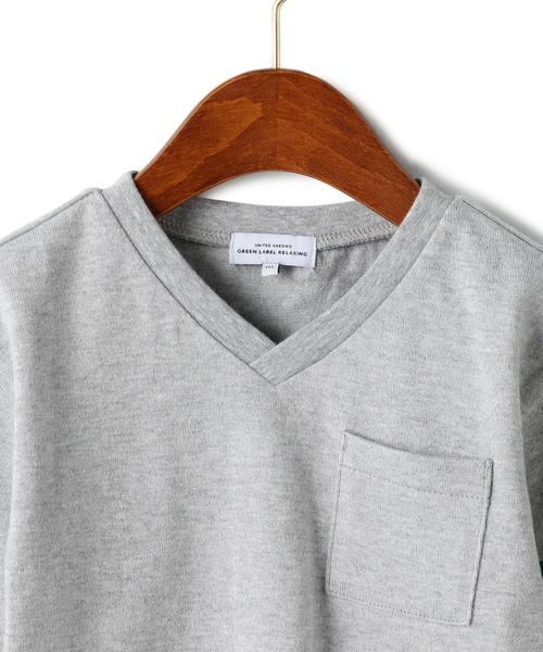 green label relaxing（グリーンレーベルリラクシング）の「【KIDS】 Vネック ビッグ Tシャツ 7L◆（Tシャツ/カットソー・キッズ・グレー/オフホワイト・135/125/105/115/95）」の11枚目の写真