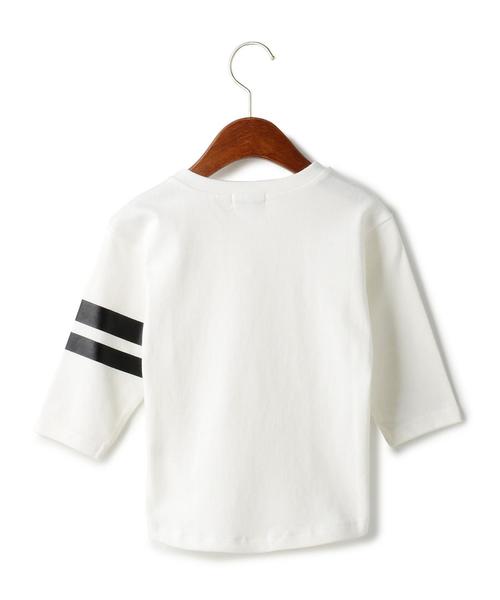 green label relaxing（グリーンレーベルリラクシング）の「【KIDS】 Vネック ビッグ Tシャツ 7L◆（Tシャツ/カットソー・キッズ・グレー/オフホワイト・135/125/105/115/95）」の5枚目の写真