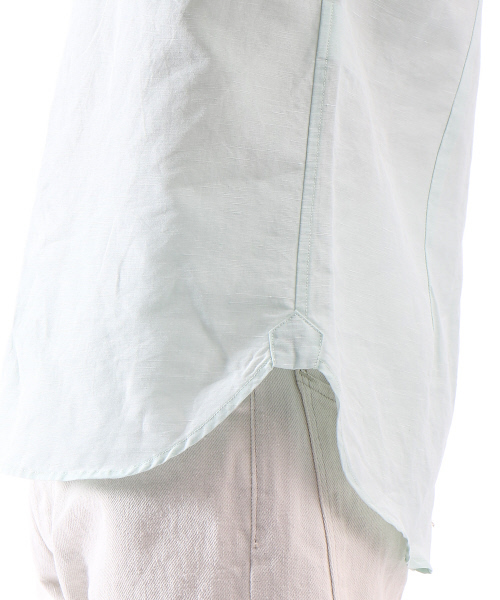 RECENCY OF MINE(リーセンシー オブ マイン)の「【Recency of Mine】フレンチリネンシャツ(シャツ/ブラウス・メンズ・オリーブ/ダークネイビー/ミント/ブルー/オフホワイト・46/50/48/44)」の15枚目の写真