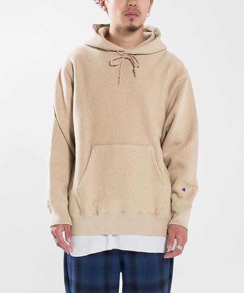 Champion（チャンピオン）の「Champion×SHIPS BLUESTORE: 別注 リバースウィーブ プルオーバーパーカー■（パーカー・メンズ・ライトグレー/ベージュ/ダークネイビー/ワインレッド・SMALL/MEDIUM/LARGE/X-LARGE）」の8枚目の写真