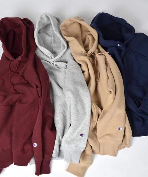 Champion（チャンピオン）の「Champion×SHIPS BLUESTORE: 別注 リバースウィーブ プルオーバーパーカー■（パーカー・メンズ・ライトグレー/ベージュ/ダークネイビー/ワインレッド・SMALL/MEDIUM/LARGE/X-LARGE）」の19枚目の写真