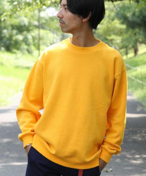 coen（コーエン）の「ビッグシルエットＴＣスウェットクルーネック（スウェット・メンズ・ブラック/コバルトブルー/イエロー/レッド・MEDIUM/SMALL/LARGE）」の19枚目の写真