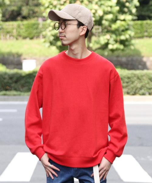 coen（コーエン）の「ビッグシルエットＴＣスウェットクルーネック（スウェット・メンズ・ブラック/コバルトブルー/イエロー/レッド・MEDIUM/SMALL/LARGE）」の20枚目の写真