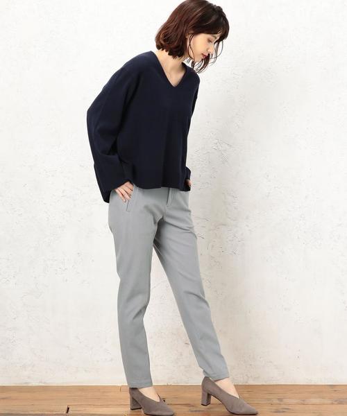 green label relaxing（グリーンレーベルリラクシング）の「KC Wライク FREE-LITCH スティックパンツ ◆（その他パンツ・レディース・ライトブルー/ブラック/モカ・40/38/36）」の7枚目の写真