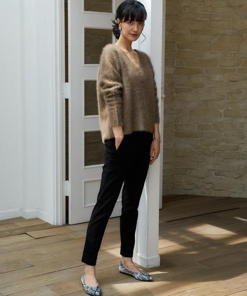 green label relaxing（グリーンレーベルリラクシング）の「KC Wライク FREE-LITCH スティックパンツ ◆（その他パンツ・レディース・ライトブルー/ブラック/モカ・40/38/36）」の17枚目の写真