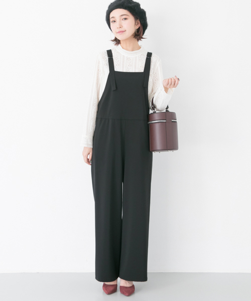 URBAN RESEARCH（アーバンリサーチ）の「ストレッチツイルサロペット（サロペット/オーバーオール・レディース・ブラック/ブラウン系その他・FREE）」の5枚目の写真