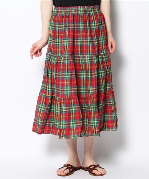 BEAMS BOY（ビームスボーイ）の「○O.MAD 3段ｻｰｷｭﾗｰ*（スカート・レディース・レッド/イエロー/グリーン/サックスブルー/ブルー/インディゴブルー/ネイビー・ONE SIZE）」の12枚目の写真