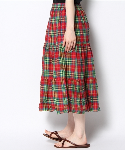 BEAMS BOY（ビームスボーイ）の「○O.MAD 3段ｻｰｷｭﾗｰ*（スカート・レディース・レッド/イエロー/グリーン/サックスブルー/ブルー/インディゴブルー/ネイビー・ONE SIZE）」の13枚目の写真