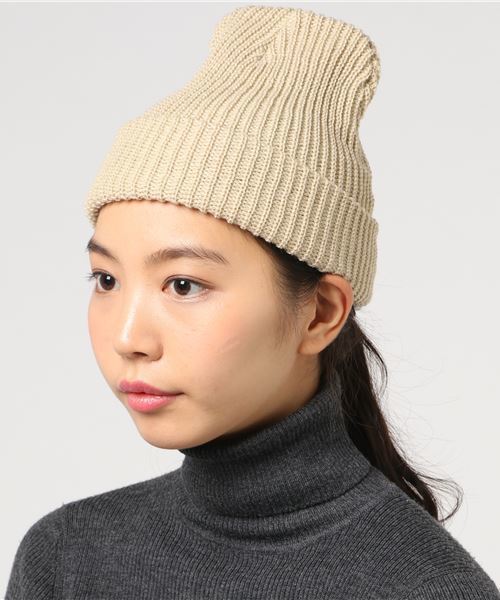 JABURO（ジャブロー）の「JABURO アゼニットキャップ ACRYL AZE WATCH（ニットキャップ/ビーニー・レディース・ブラック/ベージュ/パープル/ネイビー/レッド/オフホワイト/オリーブ/ピンク/オレンジ/ライトグリーン/マスタード/ラベンダー/オリーブドラブ/ブルー系その他/ライトパープル/ピンク系その他/ロイヤルブルー/ワイン・FREE）」の4枚目の写真