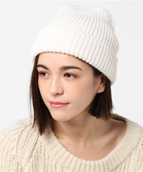 JABURO（ジャブロー）の「JABURO アゼニットキャップ ACRYL AZE WATCH（ニットキャップ/ビーニー・レディース・ブラック/ベージュ/パープル/ネイビー/レッド/オフホワイト/オリーブ/ピンク/オレンジ/ライトグリーン/マスタード/ラベンダー/オリーブドラブ/ブルー系その他/ライトパープル/ピンク系その他/ロイヤルブルー/ワイン・FREE）」の2枚目の写真