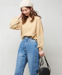 natural couture | ふわふわ袖シャギーニット(ニット/セーター)