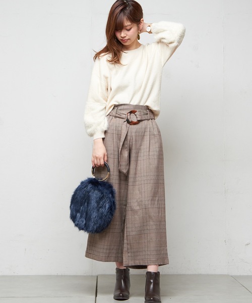 natural couture（ナチュラルクチュール）の「ふわふわ袖シャギーニット（ニット/セーター・レディース・ベージュ/ブルー/アイボリー/ボルドー・FREE）」の19枚目の写真