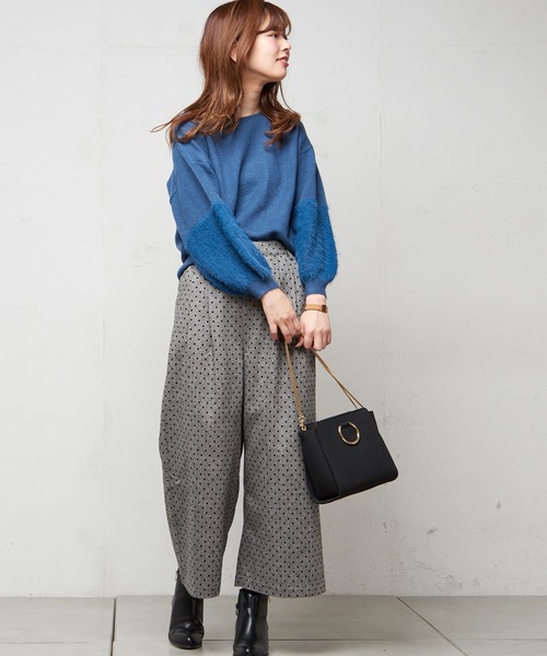 natural couture（ナチュラルクチュール）の「ふわふわ袖シャギーニット（ニット/セーター・レディース・ベージュ/ブルー/アイボリー/ボルドー・FREE）」の20枚目の写真