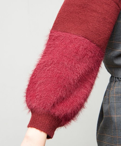 natural couture（ナチュラルクチュール）の「ふわふわ袖シャギーニット（ニット/セーター・レディース・ベージュ/ブルー/アイボリー/ボルドー・FREE）」の18枚目の写真