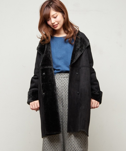 natural couture（ナチュラルクチュール）の「ふわふわ袖シャギーニット（ニット/セーター・レディース・ベージュ/ブルー/アイボリー/ボルドー・FREE）」の12枚目の写真