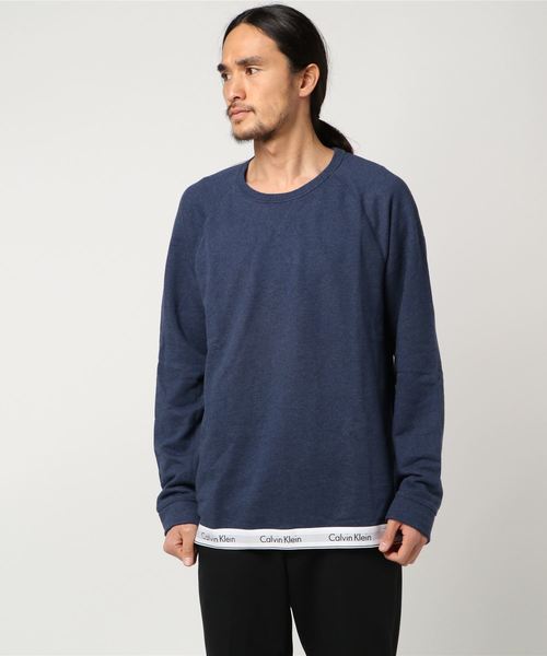 Calvin Klein Underwear（カルバンクラインアンダーウェア）の「MODERN COTTON STRETCH LOUNGE ロングスリーブスウェットシャツ（スウェット・メンズ・ネイビー/チャコールグレー/グレー・S/M/L/XL）」の3枚目の写真