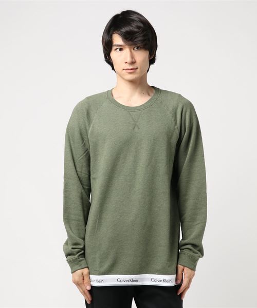 Calvin Klein Underwear（カルバンクラインアンダーウェア）の「MODERN COTTON STRETCH LOUNGE ロングスリーブスウェットシャツ（スウェット・メンズ・ネイビー/チャコールグレー/グレー・S/M/L/XL）」の2枚目の写真