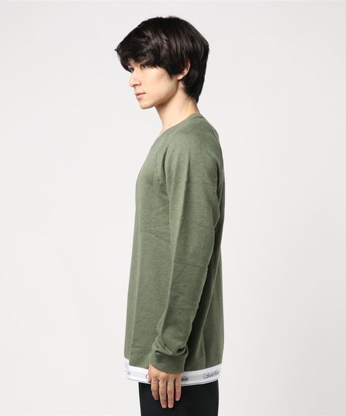 Calvin Klein Underwear（カルバンクラインアンダーウェア）の「MODERN COTTON STRETCH LOUNGE ロングスリーブスウェットシャツ（スウェット・メンズ・ネイビー/チャコールグレー/グレー・S/M/L/XL）」の5枚目の写真
