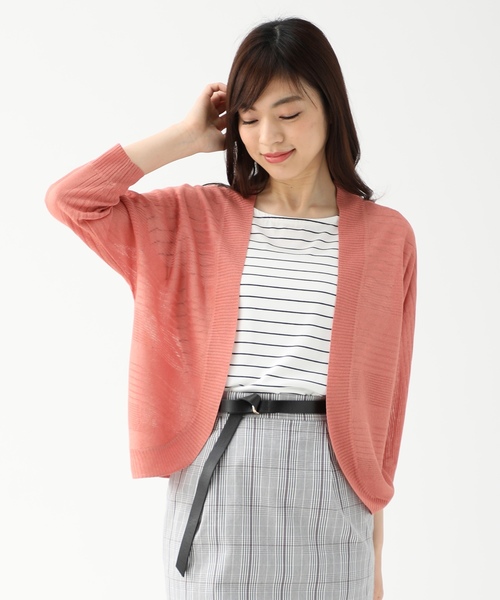 Glacier グラシア の しわになりにくくバッグにしまいやすい 冷房対策にも ラウンドカーディガン カーディガン ボレロ Wear