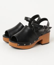 AZUL by moussy | ウッド調ヒール厚底ストラップサンダル(サンダル)