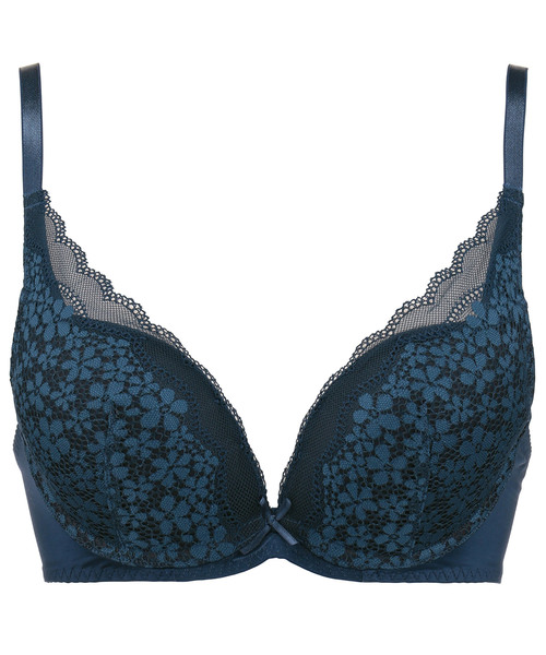 AMOSTYLE BY Triumph（アモスタイルバイトリンプ）の「夢みるブラ ブラ＆ショーツセット【A,B,C,Dカップ】AMST1150 WHU2 + Hikini（ブラ&ショーツ・レディース・ホワイト/ブルー・D70/B70/B75/C70/D75/C65/C75/B65/D65/A70/A75/C80/D80/C75L/D75L）」の2枚目の写真