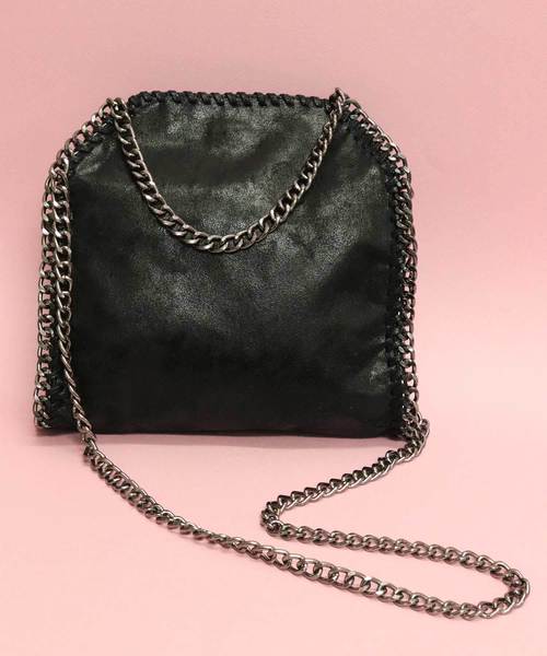 florist（フローリスト）の「ポーチ付き2WAYチェーンショルダーバック＆ハンドバック（ハンドバッグ・レディース・ネイビー/グレー/シルバー/ベージュ/ゴールド/ブラック・FREE）」の2枚目の写真