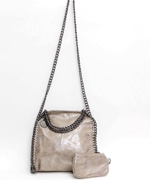 florist（フローリスト）の「ポーチ付き2WAYチェーンショルダーバック＆ハンドバック（ハンドバッグ・レディース・ネイビー/グレー/シルバー/ベージュ/ゴールド/ブラック・FREE）」の8枚目の写真