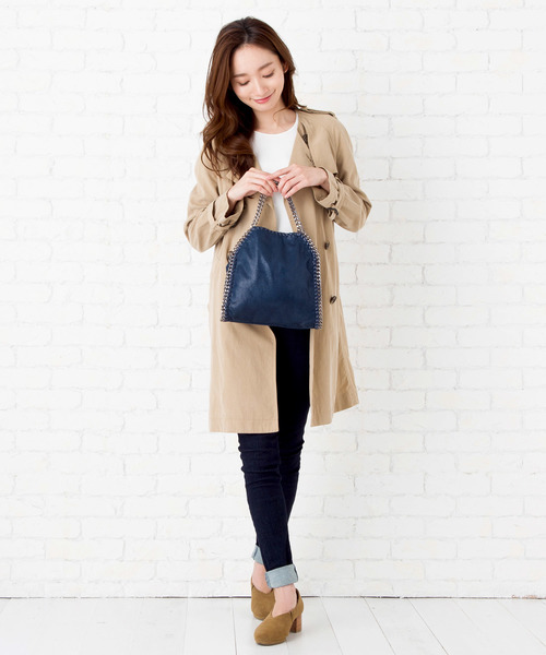 florist（フローリスト）の「ポーチ付き2WAYチェーンショルダーバック＆ハンドバック（ハンドバッグ・レディース・ネイビー/グレー/シルバー/ベージュ/ゴールド/ブラック・FREE）」の9枚目の写真