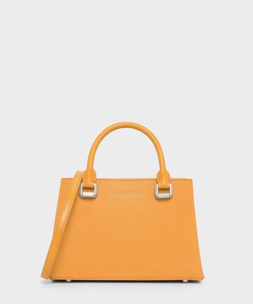 CHARLES & KEITH（チャールズ & キース）の「クラシックトップハンドルハンドバッグ / Classic Top Handle Handbag（ハンドバッグ・レディース・ダークグリーン/マスタード/ベビーピンク/プラム・M）」の4枚目の写真