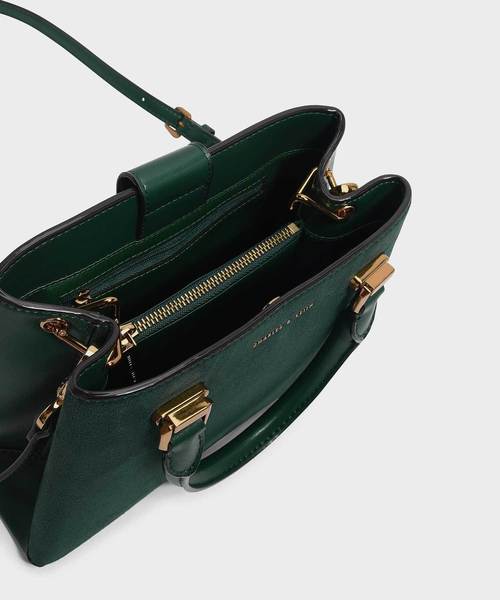 CHARLES & KEITH（チャールズ & キース）の「クラシックトップハンドルハンドバッグ / Classic Top Handle Handbag（ハンドバッグ・レディース・ダークグリーン/マスタード/ベビーピンク/プラム・M）」の19枚目の写真