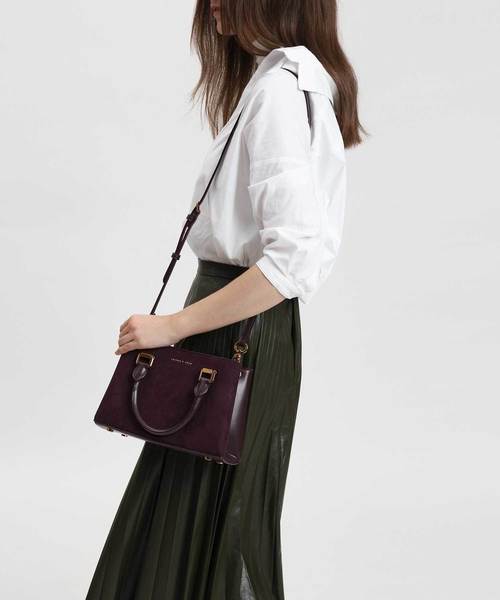 CHARLES & KEITH（チャールズ & キース）の「クラシックトップハンドルハンドバッグ / Classic Top Handle Handbag（ハンドバッグ・レディース・ダークグリーン/マスタード/ベビーピンク/プラム・M）」の13枚目の写真