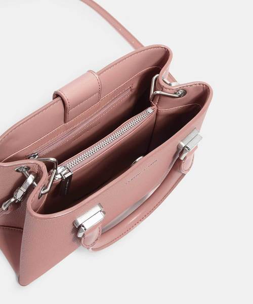 CHARLES & KEITH（チャールズ & キース）の「クラシックトップハンドルハンドバッグ / Classic Top Handle Handbag（ハンドバッグ・レディース・ダークグリーン/マスタード/ベビーピンク/プラム・M）」の10枚目の写真