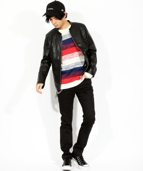 8(eight)(エイト)の「シングル ライダースジャケット レザージャケット(ライダースジャケット・メンズ・ブラック・SMALL/MEDIUM/LARGE/X-LARGE)」の6枚目の写真