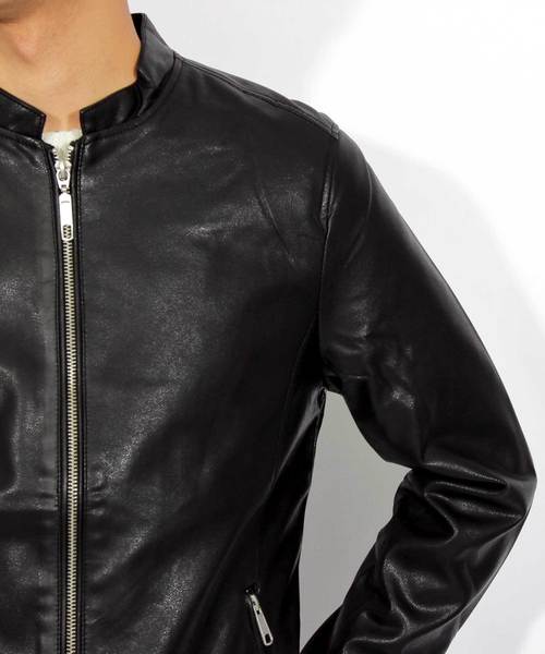 8(eight)(エイト)の「シングル ライダースジャケット レザージャケット(ライダースジャケット・メンズ・ブラック・SMALL/MEDIUM/LARGE/X-LARGE)」の9枚目の写真