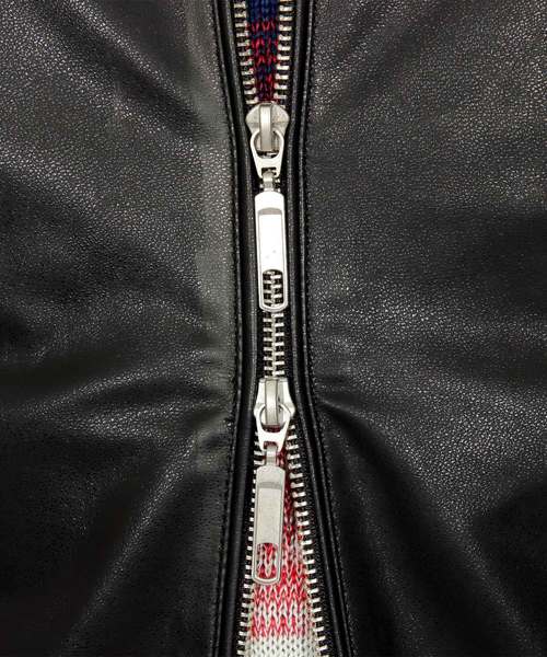 8(eight)(エイト)の「シングル ライダースジャケット レザージャケット(ライダースジャケット・メンズ・ブラック・SMALL/MEDIUM/LARGE/X-LARGE)」の3枚目の写真