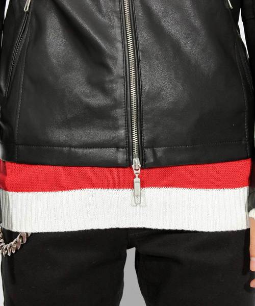 8(eight)(エイト)の「シングル ライダースジャケット レザージャケット(ライダースジャケット・メンズ・ブラック・SMALL/MEDIUM/LARGE/X-LARGE)」の12枚目の写真